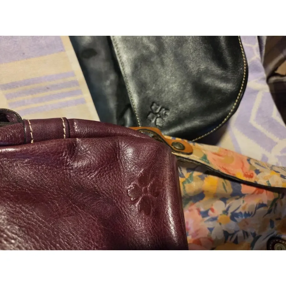 Lot of 3 Patricia Nash Leather Handbags Crossbody Satchel Tote Bags Flowers - Picture 6 of 13